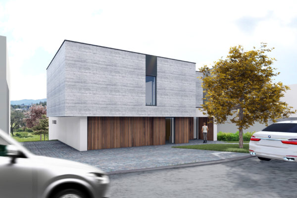projekt-dvojpodlazneho-domu-v-miernom-svahu-v-humennom-terasa-s-vyhladom-nacele-mesto-dvojgaraz-pohladovy-beton-drevo-projekt-vily-bmw-7-volvo-drevene-lamely
